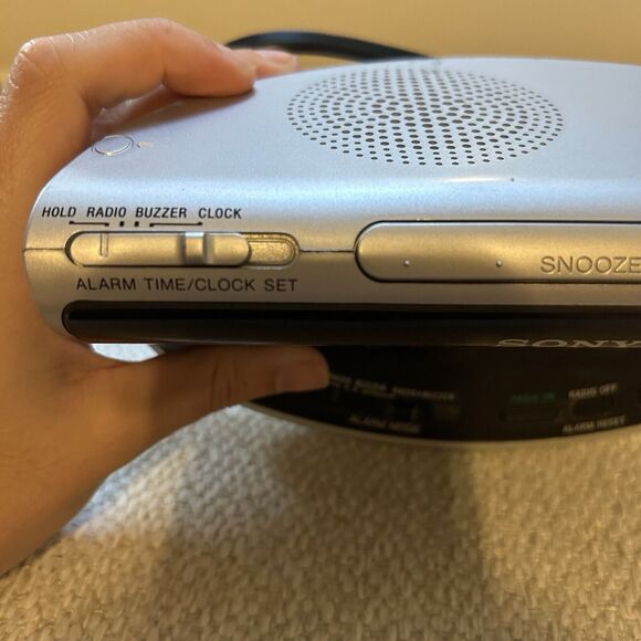 Sony Alarm Clock Dream Machine Large Display ICF-C492 AM/FM Radio Gray Black - Picture 8 of 10